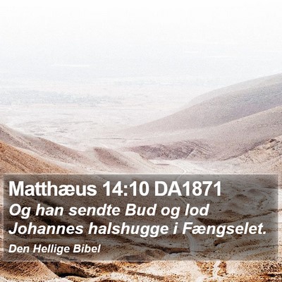 Matthæus 14:10 DA1871 Bible Verse Image