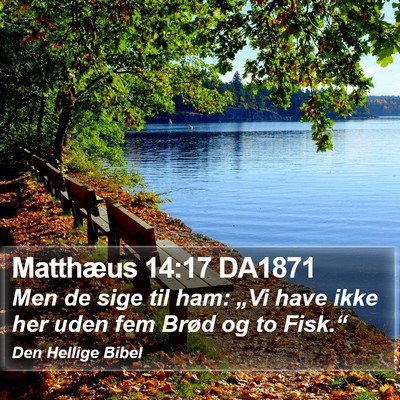 Matthæus 14:17 DA1871 Bible Verse Image