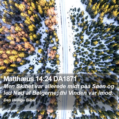 Matthæus 14:24 DA1871 Bible Verse Image