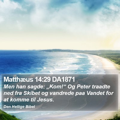 Matthæus 14:29 DA1871 Bible Verse Image