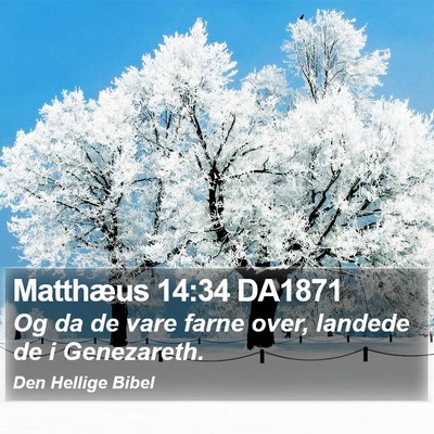 Matthæus 14:34 DA1871 Bible Verse Image