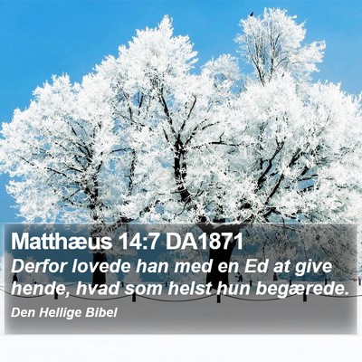 Matthæus 14:7 DA1871 Bible Verse Image