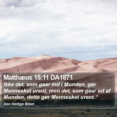 Matthæus 15:11 DA1871 Bible Verse Image