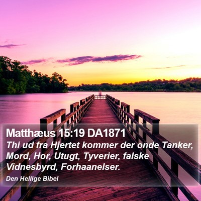 Matthæus 15:19 DA1871 Bible Verse Image