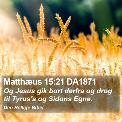 Matthæus 15:21 DA1871 Bible Verse Image