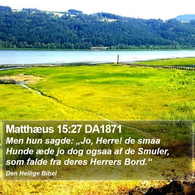 Matthæus 15:27 DA1871 Bible Verse Image