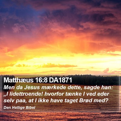 Matthæus 16:8 DA1871 Bible Verse Image