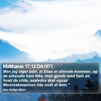 Matthæus 17:12 DA1871 Bible Verse Image