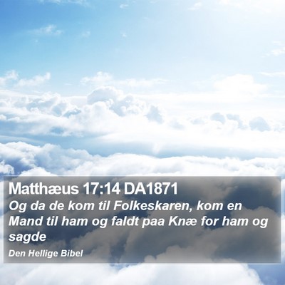 Matthæus 17:14 DA1871 Bible Verse Image