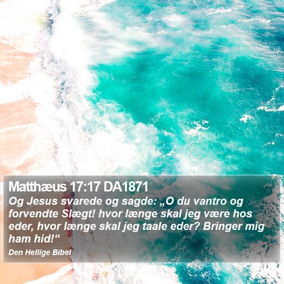 Matthæus 17:17 DA1871 Bible Verse Image