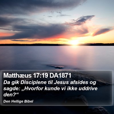 Matthæus 17:19 DA1871 Bible Verse Image