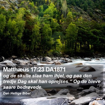 Matthæus 17:23 DA1871 Bible Verse Image