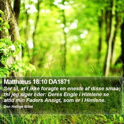 Matthæus 18:10 DA1871 Bible Verse Image
