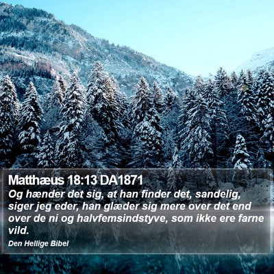 Matthæus 18:13 DA1871 Bible Verse Image