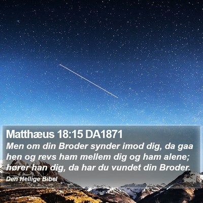 Matthæus 18:15 DA1871 Bible Verse Image
