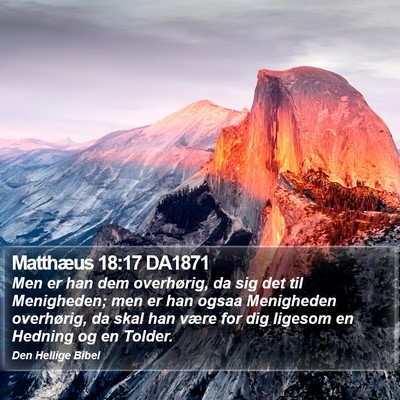 Matthæus 18:17 DA1871 Bible Verse Image