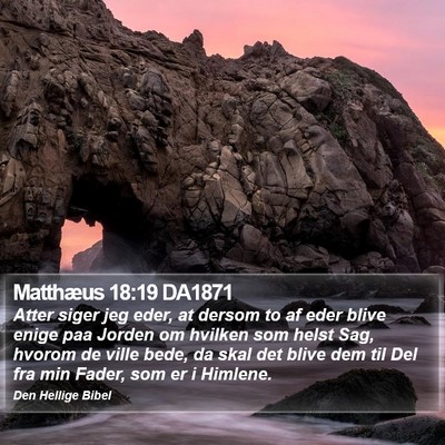 Matthæus 18:19 DA1871 Bible Verse Image