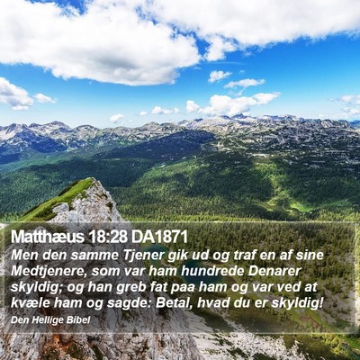 Matthæus 18:28 DA1871 Bible Verse Image