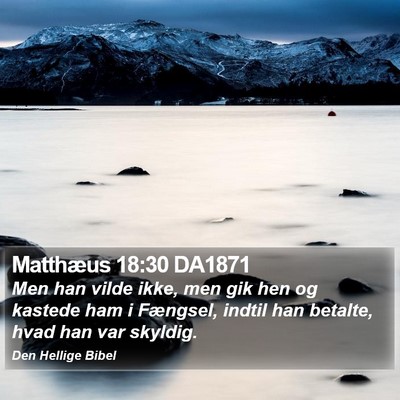 Matthæus 18:30 DA1871 Bible Verse Image