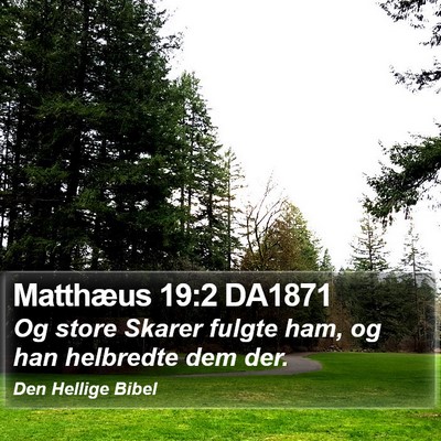Matthæus 19:2 DA1871 Bible Verse Image