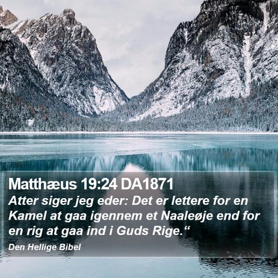 Matthæus 19:24 DA1871 Bible Verse Image