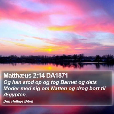 Matthæus 2:14 DA1871 Bible Verse Image
