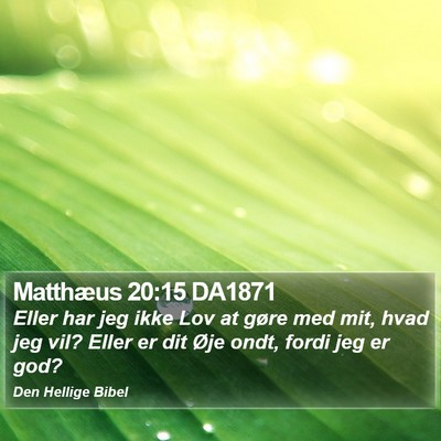 Matthæus 20:15 DA1871 Bible Verse Image