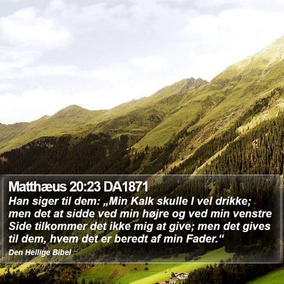Matthæus 20:23 DA1871 Bible Verse Image