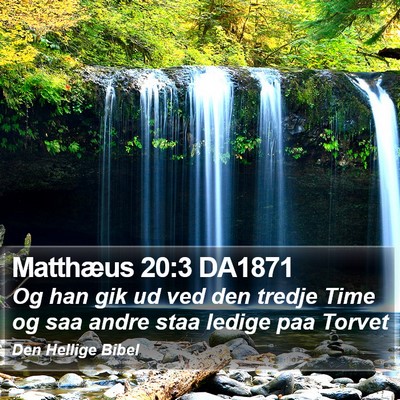 Matthæus 20:3 DA1871 Bible Verse Image