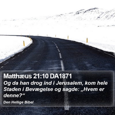 Matthæus 21:10 DA1871 Bible Verse Image
