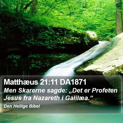 Matthæus 21:11 DA1871 Bible Verse Image