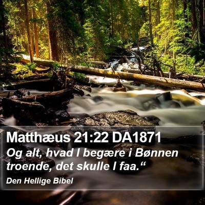 Matthæus 21:22 DA1871 Bible Verse Image