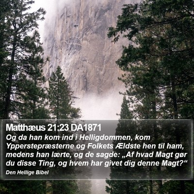 Matthæus 21:23 DA1871 Bible Verse Image