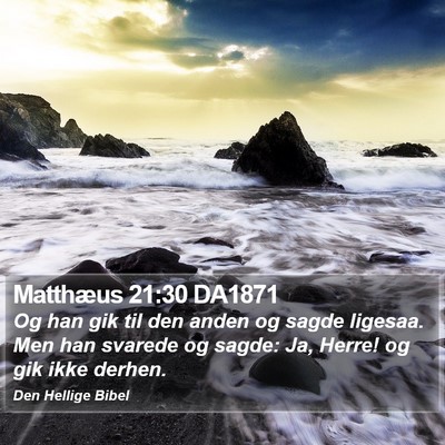Matthæus 21:30 DA1871 Bible Verse Image
