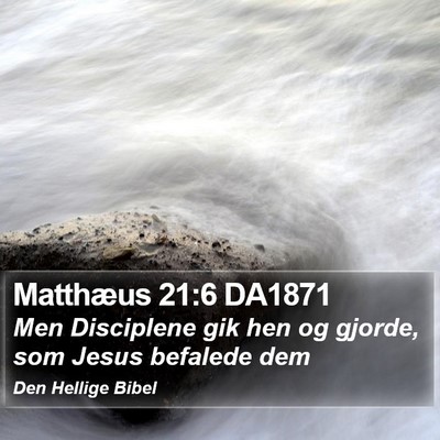 Matthæus 21:6 DA1871 Bible Verse Image