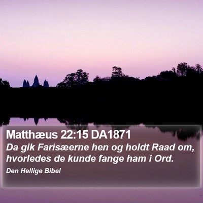 Matthæus 22:15 DA1871 Bible Verse Image
