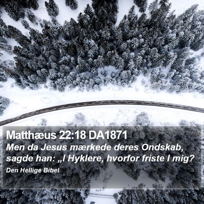 Matthæus 22:18 DA1871 Bible Verse Image