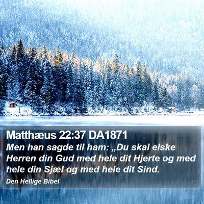 Matthæus 22:37 DA1871 Bible Verse Image