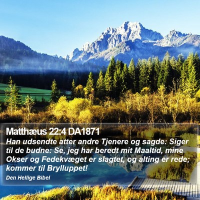 Matthæus 22:4 DA1871 Bible Verse Image