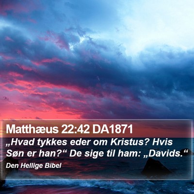 Matthæus 22:42 DA1871 Bible Verse Image