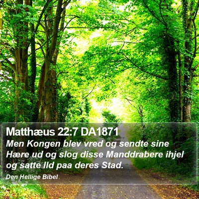 Matthæus 22:7 DA1871 Bible Verse Image