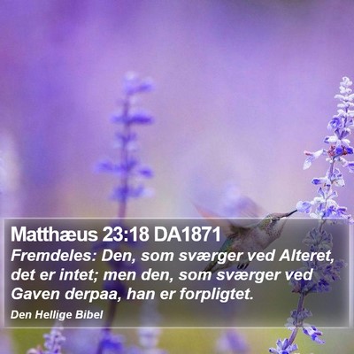 Matthæus 23:18 DA1871 Bible Verse Image