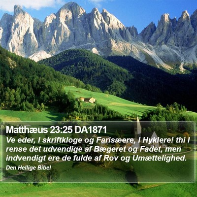 Matthæus 23:25 DA1871 Bible Verse Image
