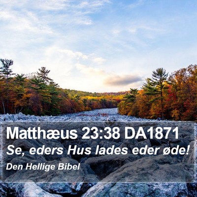 Matthæus 23:38 DA1871 Bible Verse Image