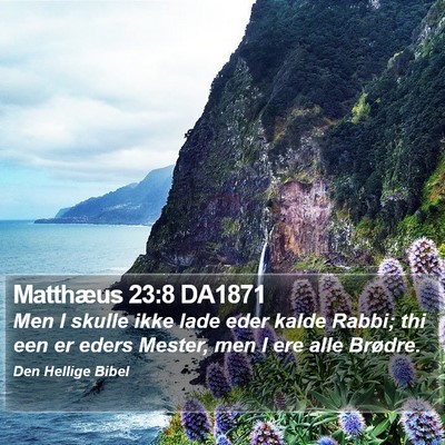 Matthæus 23:8 DA1871 Bible Verse Image