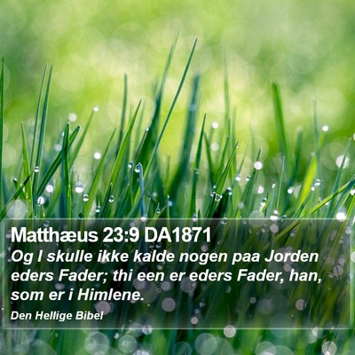 Matthæus 23:9 DA1871 Bible Verse Image