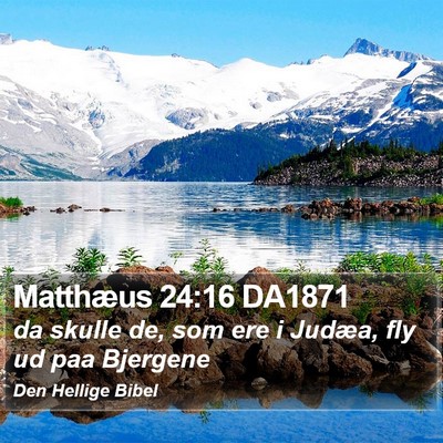 Matthæus 24:16 DA1871 Bible Verse Image