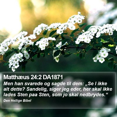 Matthæus 24:2 DA1871 Bible Verse Image