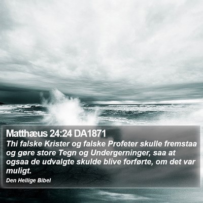 Matthæus 24:24 DA1871 Bible Verse Image