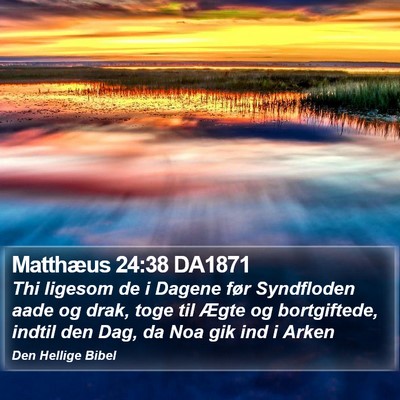 Matthæus 24:38 DA1871 Bible Verse Image